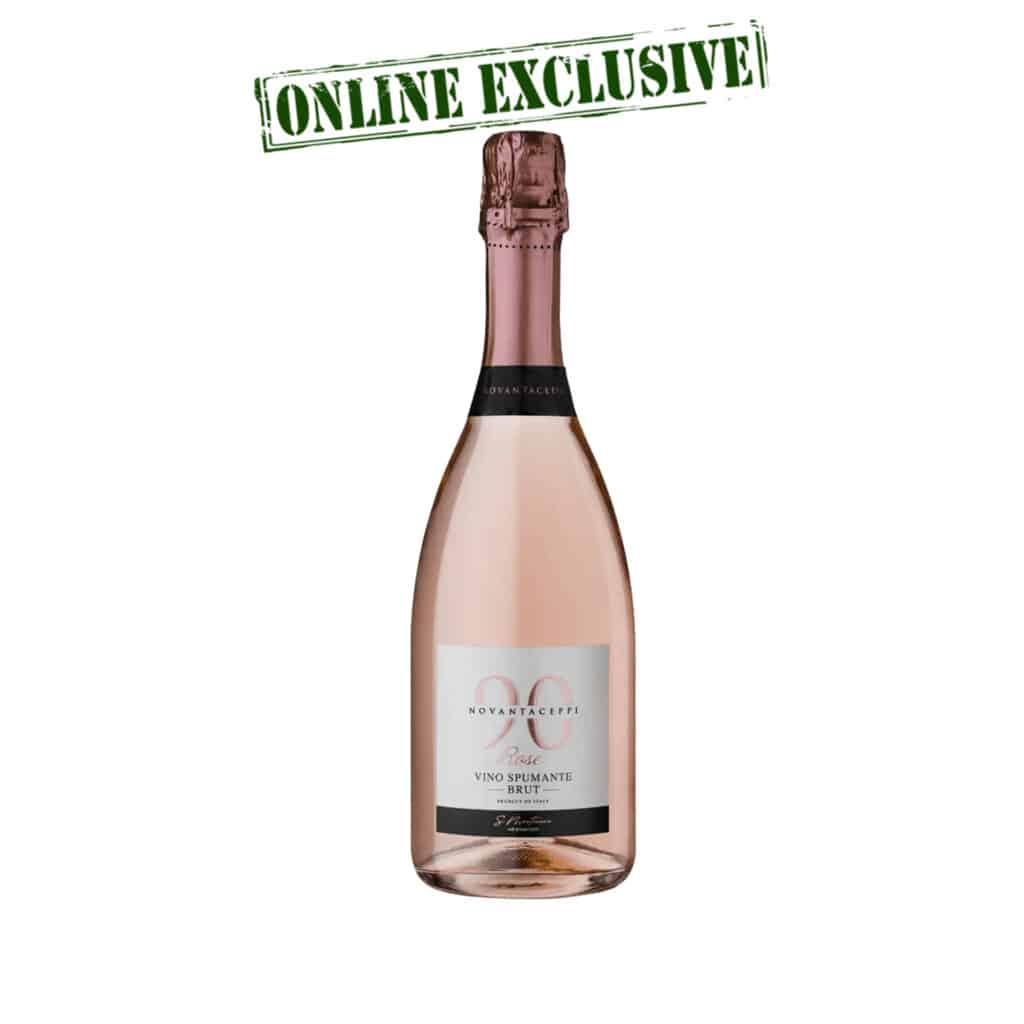 Novantaceppi Vino Spumante Rose Brut Italian sparkling rosé wine bottle 75cl