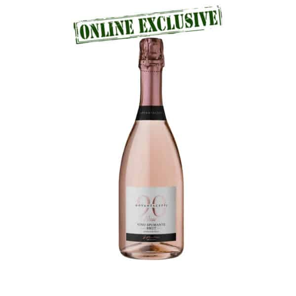 Novantaceppi Vino Spumante Rose Brut Italian sparkling rosé wine bottle 75cl