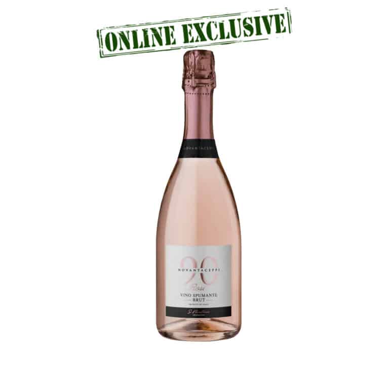 Novantaceppi Vino Spumante Rose Brut Italian sparkling rosé wine bottle 75cl