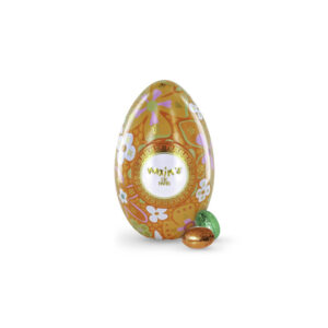 Maxim’s orange metal Easter egg chocolate gift tin 90g