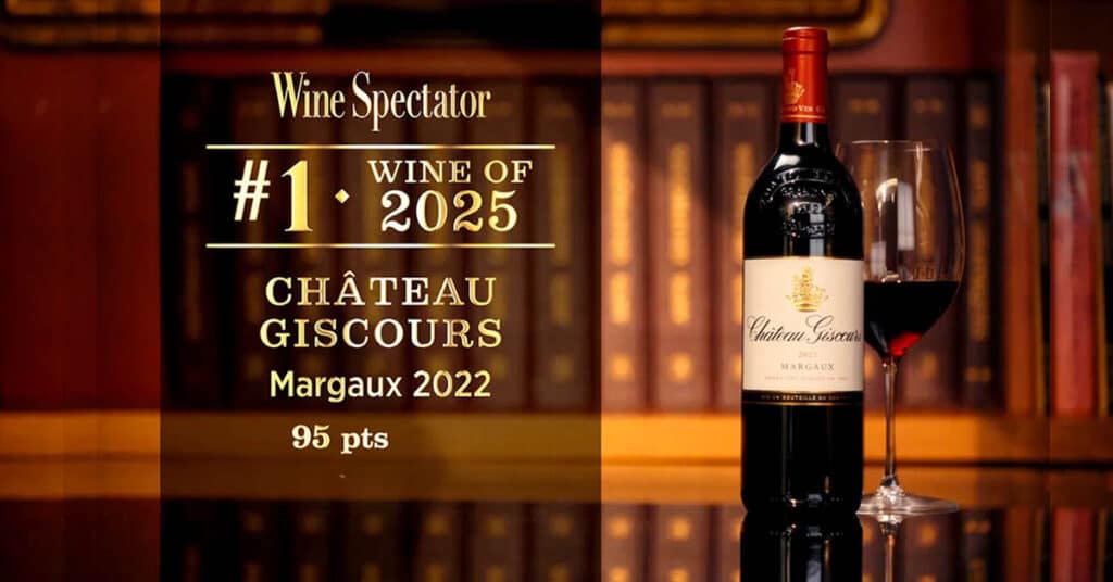 Château Giscours Margaux 2022 and Dominus Estate 2018 wines ranked No.1 by Wine Spectator