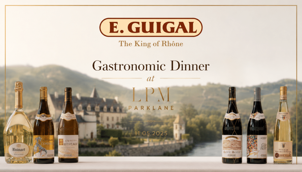 Marcel Guigal Gastronomic Dinner at LPM Parklane Limassol with Ruinart Champagne and Rhône Valley wines