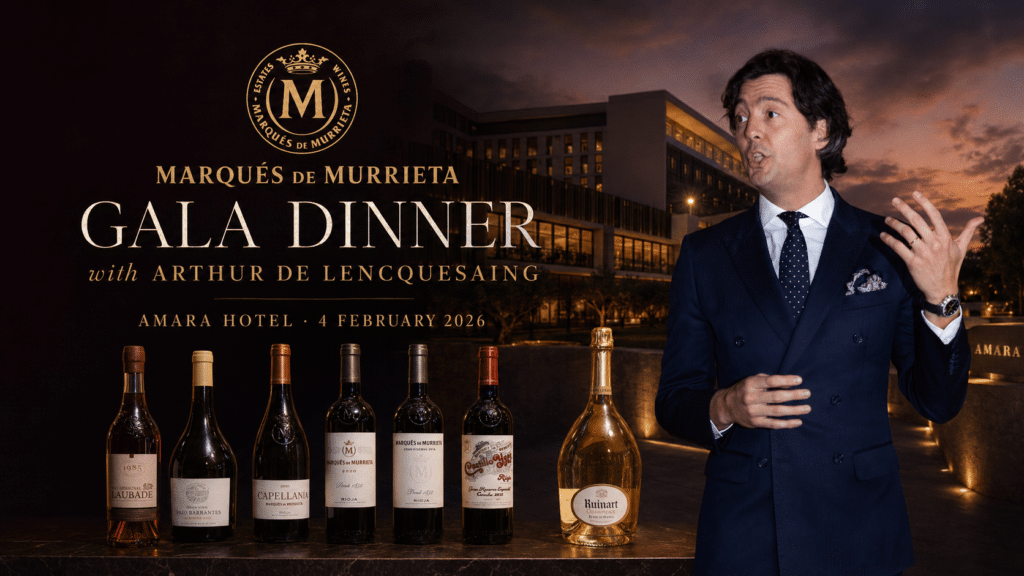 Arthur de Lencquesaing at the Marqués de Murrieta Gala Dinner at AMARA Hotel Cyprus