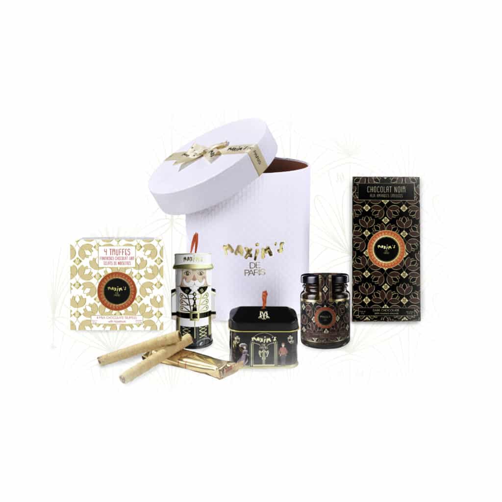 Maxim’s de Paris Nuit Blanche white chocolate gift box
