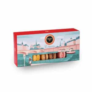 Maxim’s de Paris assortment of 12 macarons in six flavours