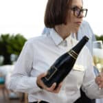 Chiara Soldati presenting the prestigious wines of La Scolca during an exclusive Gastronomic Dinner at Amathus Hotel Limassol, hosted by La Maison du Vin.