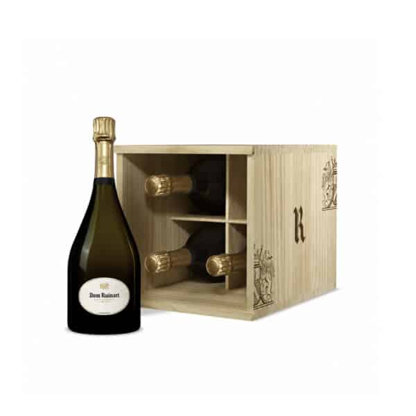 Dom Ruinart Blanc de Blancs wooden gift case with 4 bottles at La Maison du Vin Cyprus