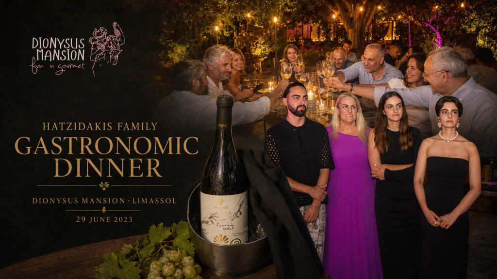 Hatzidakis family at the Hatzidakis Gastronomic Dinner at Dionysus Mansion Limassol