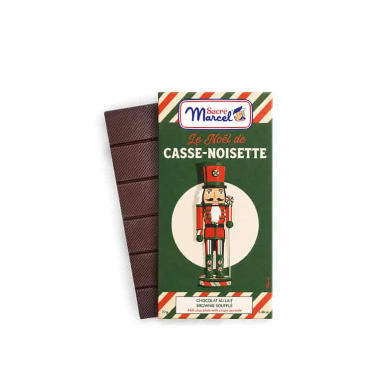 Sacré Marcel Nutcracker milk chocolate and brownie bar, 70 g